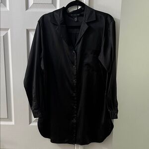 Victoria's Secret Black Satin Sleepshirt